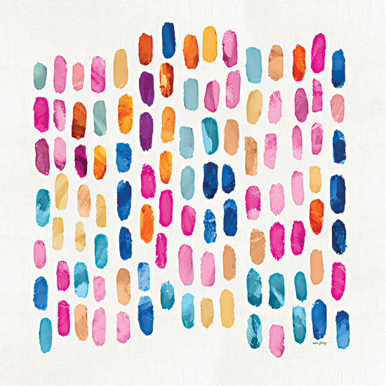 Amber Sterling AS437 - AS437 - Dabs of Color  - 12x12 colorful dabs, fingerprint-like brush strokes, rainbow palette, playful design, abstract dots, artistic arrangement from Penny Lane