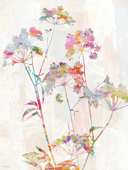 Amber Sterling AS538 - AS538 - Botanical Impression - 12x16 wildflowers, colorful stems, abstract floral, contemporary nature art, pastel botanical print, airy watercolor flowers, modern decorative artwork from Penny Lane