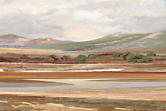 Amber Sterling AS585 - AS585 - Muted Light on the Mesa - 18x12 landscape rolling hills fields sky countryside painterly earthy tones scenic from Penny Lane