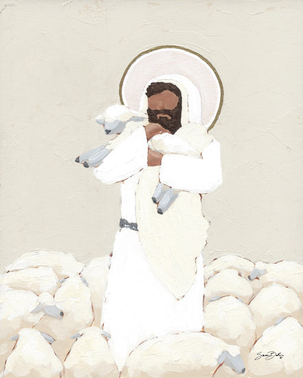 Sara Baker BAKE374 - BAKE374 - The Protector - 12x16 jesus shepherd lamb religious faith caring flock from Penny Lane