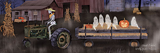 Billy Jacobs BJ1381 - BJ1381 - Ghost Wagon - 36x12 Halloween, Fall, Farm, Barns, Tractor, Skelton, Ghosts, Pumpkins, Hayride, Cornstalks, Ghost Wagon from Penny Lane