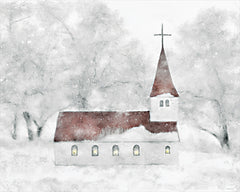 BLUE570 - Winter Church - 16x12