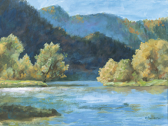 Pam Britton BR649 - BR649 - Mountain Lake Peace - 16x12 Landscape, Mountains, Trees, Lake, Mountain Lake Peace from Penny Lane