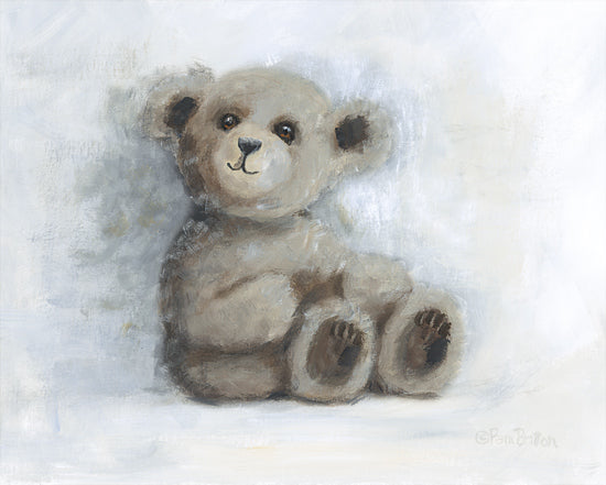 Pam Britton BR666 - BR666 - Teddy Bear Buddy - 16x12 teddy bear painting, stuffed animal, soft toy, children’s decor, nursery art, whimsical bear, brown bear, cute toy illustration, painterly texture, juvenile wall art from Penny Lane