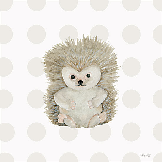 Cindy Jacobs CIN3984 - CIN3984 - Baby Hedgehog - 12x12 Baby, Babies Room, Nursery, Hedgehog, Piglet, Baby Hedgehog, Portrait, Polka Dots, New Baby from Penny Lane