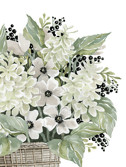 Cindy Jacobs CIN4237 - CIN4237 - Floral Wonder - 12x16 Flowers, White Flowers, Berries, Leaves, Basket from Penny Lane