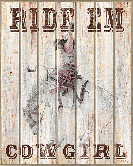 Cindy Jacobs CIN4284 - CIN4284 - Ride Em Cowgirl - 12x16 Western, Cowgirl, Horse, Ride 'Em Cowgirl, Typography, Signs, Textual Art, Wood Planks from Penny Lane