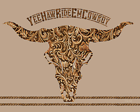 Cindy Jacobs CIN4309 - CIN4309 - Yee Haw Ride Em Cowboy - 16x12 Western, Whimsical, Yee Haw Ride 'Em Cowboy, Typography, Signs, Textual Art, Skull, Patterns from Penny Lane