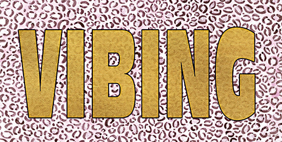 Cindy Jacobs CIN4338 - CIN4338 - Vibing - 18x9 Inspirational, Vibing, Typography, Signs, Textual Art, Leopard Print from Penny Lane