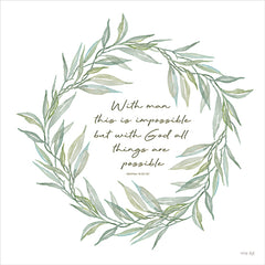 CIN4439 - With God All Things Are Possible Wreath - 12x12