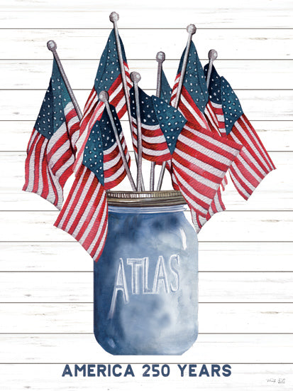 Cindy Jacobs CIN4605 - CIN4605 - Patriotic Canning Jar - 12x16 herb plant in pot, basil plant art, kitchen herbs illustration, cooking herbs decor, botanical herb painting, farmhouse kitchen art, fresh herbs, culinary plants, green plant art, rustic kitchen from Penny Lane