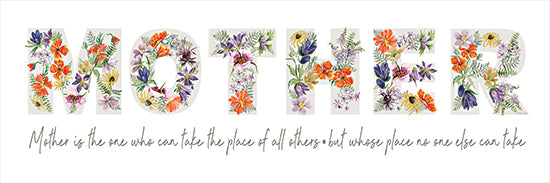 Cindy Jacobs CIN4607 - CIN4607 - Mother Sign - 18x6 Mother's Day, floral typography, motherhood quote, love, family, decorative letters, sentimental, pastel flowers, watercolor design, feminine touch from Penny Lane