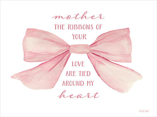 Cindy Jacobs CIN4610 - CIN4610 - Ribbons of Your Love - 16x12 pink bow, mother quote, love, typography, Mother's Day, sentimental, feminine, watercolor art, gift idea from Penny Lane