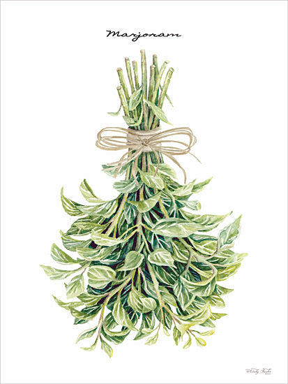 Cindy Jacobs CIN4697 - CIN4697 - Marjoram - 12x16 kitchen herbs hanging, rustic utensils, farmhouse kitchen decor, herb drying rack, cooking tools illustration, country kitchen art, vintage utensils, greenery herbs, culinary decor, farmhouse style from Penny Lane
