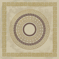 CIN4769 - Greek Key Medallion II - 12x12