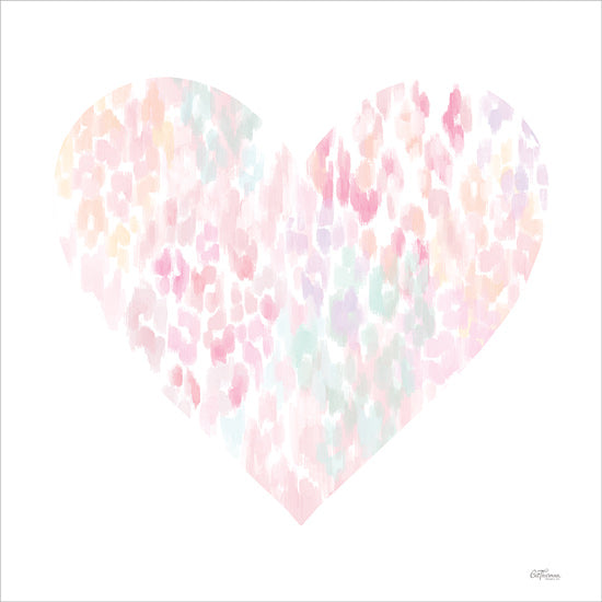 Cat Thurman Designs CTD302 - CTD302 - Leopard Skin Heart - 12x12 Inspirational, Heart, Pastel, Leopard Prints from Penny Lane