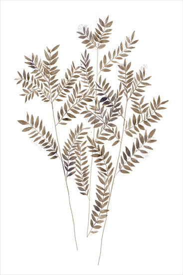 Dogwood Portfolio DOG331 - DOG331 - Fern Botanical - 12x18 botanical print, pressed leaf, watercolor leaves, natural greenery artwork, minimalist leaf design from Penny Lane