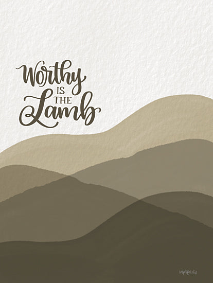 Imperfect Dust DUST1161 - DUST1161 - Worthy is the Lamb - 12x16 Religious, Worthy is the Lamb, Typography, Signs, Textual Art, Landscape, Hills from Penny Lane