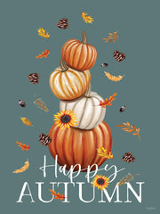 ET523 - Happy Autumn Pumpkin Stack - 12x16