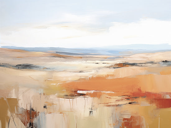 Heidi Kuntz HK271 - HK271 - Palette Landscape    - 16x12 abstract desert landscape, orange and beige tones, rolling hills, modern contemporary art, expressive brushwork from Penny Lane