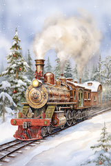 HK294 - Christmas Train  - 16x12
