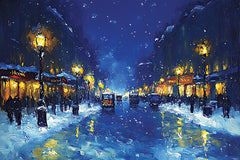 HK387 - Brisk Holiday Stroll    - 18x12
