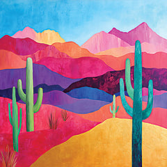 HK428 - Colorful Desert Sunset   - 12x12