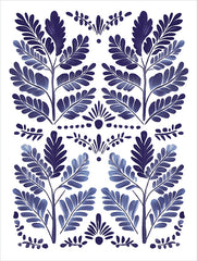 HK574 - Blue Motif III - 12x16