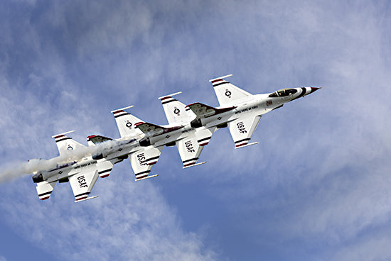 JG Studios JGS566 - JGS566 - Formation Flying II - 18x12 Airplanes, USAF, United States Air Force, Flying in Formation, Masculine, Military, Blue Sky, Clouds from Penny Lane