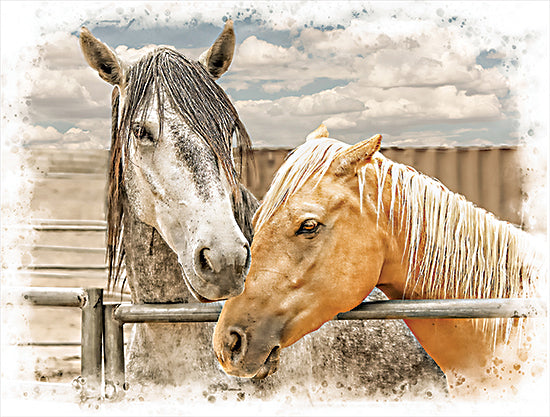 JG Studios JGS586 - JGS586 - Horse Friends - 16x12 Horses, Fence, Barn, Farm, Farm Animals, Friends from Penny Lane