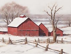 JO147 - Bundled Up Barns - 16x12