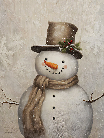 Jo Moulton JO189 - JO189 - Happy Jolly Souls - 12x16 Winter, Snowman, Top Hat, Scarf, Evergreen Sprigs, Berries, Happy Jolly Souls, Snowflakes from Penny Lane