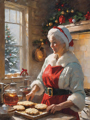 JO192 - Mrs. Claus Baking   - 12x16