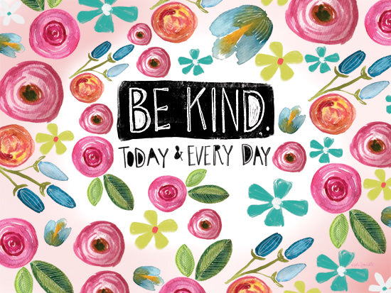 Katie Doucette KD229 - KD229 - Be Kind Today and Everyday - 16x12 Inspirational, Be Kind Today & Every Day, Typography, Signs, Textual Art, Flowers, Folk Art from Penny Lane