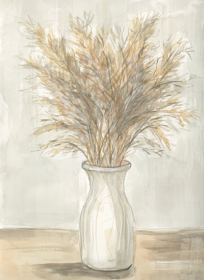 Kate Sherrill KS258 - KS258 - Pampas Grass 1    - 12x16 dried grasses, neutral palette, rustic vase, farmhouse decor, greenery arrangement, soft botanical still life from Penny Lane