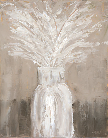 Kate Sherrill KS260 - KS260 - Wild Grasses 1    - 12x16 white grasses, abstract botanical, heavy brush strokes, painterly floral art, rustic farmhouse, neutral tones from Penny Lane