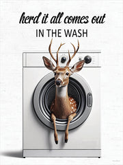 LET1304 - Comes Out in the Wash Deer - 12x16