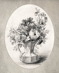 LET1368 - Vintage Floral Sketch - 12x16