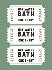 LET1430 - Hot Water Bath Ticket Trio - 12x16