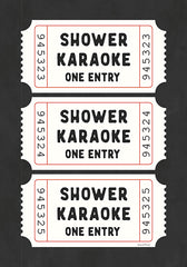 LET1431 - Shower Karaoke Ticket Trio - 12x16