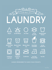 LET1441 - Laundry Symbols Blue - 12x16