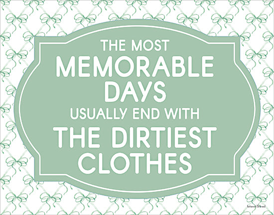 lettered & lined LET1443 - LET1443 - The Dirtiest Clothes - 16x12 memorable days quote, the dirtiest clothes, green laundry sign, inspirational laundry room decor, typography wall art, farmhouse style print, decorative framed label from Penny Lane