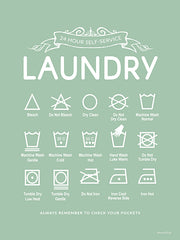 LET1444 - Laundry Symbols Green - 12x16