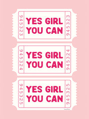 LET1515 - Yes Girl You Can - 12x16
