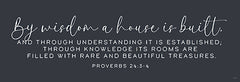 LUX1103 - By Wisdom a House is Built   - 36x12
