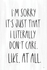 LUX682 - I Don't Care At All - 12x18