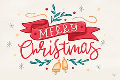 MOL2878 - Whimsical Merry Christmas   - 18x12