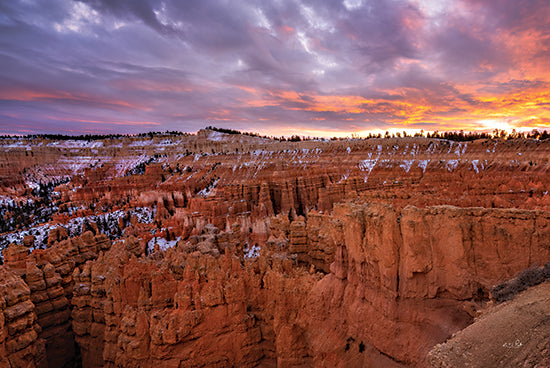 Martin Podt MPP1012 - MPP1012 - Sunset at Bryce - 18x12 Photography, Landscape, Bryce Canyon National Park, Canyons, Utah, Sky, Clouds, Sunset from Penny Lane