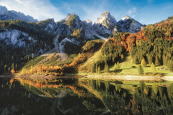 Martin Podt MPP1133 - MPP1133 - Reflection Mirror of Nature - 18x12 Photography, Mountains, River, Trees, Reflection, Nature from Penny Lane