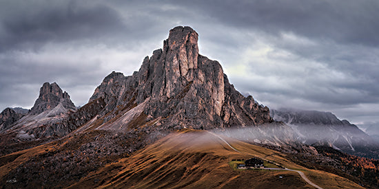 Martin Podt MPP1261 - MPP1261 - Moody Giau - 18x9 dramatic mountain ridge landscape, rugged alpine terrain, cloudy sky over peaks from Penny Lane